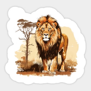 Wild African Lion Sticker